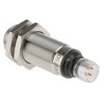 ifm electronic Ultrasonic Barrel-Style Proximity Sensor, M18 x 1, 40 → 300 mm Detection, PNP Output, 10 →