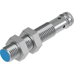 Festo SIEN Series Inductive Barrel-Style Proximity Sensor, M8 x 1, 1.5 mm Detection, PNP Output, 10 → 30 V dc,