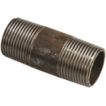RS PRO Malleable Iron Fitting Barrel Nipple, 1-1/2 in BSPT Male (Connection 1), 1-1/2 in BSPT Male (Connection 2)