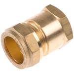 RS PRO 22mm x 3/4 in BSPP Female Straight Coupler Brass Compression Fitting