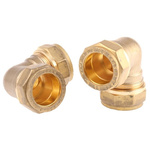 RS PRO 22mm Elbow Coupler Brass Compression Fitting