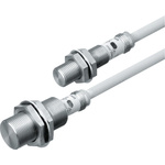 Omron Inductive Barrel-Style Proximity Sensor, M8 x 1, 1.5 mm Detection, PNP Output, 12 → 24 V dc, IP67