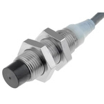 Omron Inductive Barrel-Style Proximity Sensor, M12 x 1, 8 mm Detection, PNP Output, 12 → 24 V dc, IP67