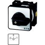 Eaton, 1P 3 Position 45° Changeover Cam Switch, 600V (Volts), 20A, Short Thumb Grip Actuator