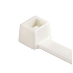 111-05438 | HellermannTyton White Nylon Releasable Cable Tie, 390mm x 4.6 mm