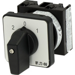 Eaton, 1P 3 Position 45° Changeover Cam Switch, 690V (Volts), 20A, Short Thumb Grip Actuator