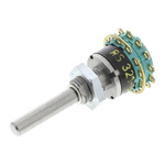 NSF My shorting, 6 Position DP6T Rotary Switch, 1.5 A, Solder