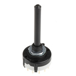 Lorlin, 6 Position DPST Rotary Switch, 150 mA @ 250 V ac, Through Hole