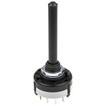 Lorlin, 3 Position 4PST Rotary Switch, 150 mA @ 250 V ac, Through Hole