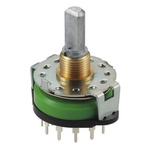 Alps Alpine, 6 Position DP6T Rotary Switch, 250 mA, PC Pin