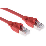 1711096-1 | COMMSCOPE Cat6 Cable, Plug to Plug, U/UTP Shield, Red LSZH Sheath, 1m