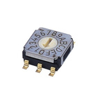 NIDEC COPAL ELECTRONICS GMBH SA-7000, 16 Position, Hexadecimal Rotary Switch, 100 mA, Gull Wing