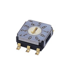 NIDEC COPAL ELECTRONICS GMBH SA-7000, 10 Position, BCD Rotary Switch, 100 mA, Gull Wing