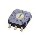 NIDEC COPAL ELECTRONICS GMBH SA-7000, 10 Position, BCD Rotary Switch, 100 mA, Gull Wing