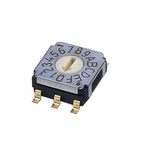 NIDEC COPAL ELECTRONICS GMBH SA-7000, 16 Position, BCH Rotary Switch, 100 mA, Gull Wing