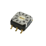 NIDEC COPAL ELECTRONICS GMBH SH-7000, 10 Position, BCD Rotary Switch, 100 mA, Gull Wing