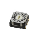 NIDEC COPAL ELECTRONICS GMBH SH-7000, 16 Position, Hexadecimal Rotary Switch, 100 mA, Pin