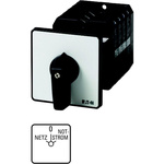 Eaton, 4P 3 Position 45° Changeover Cam Switch, 690V (Volts), 63A, Short Thumb Grip Actuator