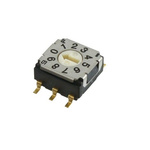 NIDEC COPAL ELECTRONICS GMBH SH-7000, 10 Position, BCD Rotary Switch, 100 mA, Gull Wing