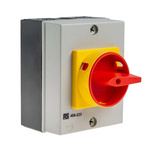 RS PRO 4P Pole DIN Rail Isolator Switch - 25A Maximum Current, 11kW Power Rating, IP65