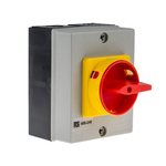 RS PRO 4P Pole DIN Rail Isolator Switch - 20A Maximum Current, 7.5kW Power Rating, IP65