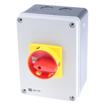 RS PRO 3P Pole DIN Rail Isolator Switch - 63A Maximum Current, 22kW Power Rating, IP65