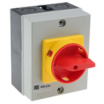RS PRO 4P Pole DIN Rail Isolator Switch - 40A Maximum Current, 15kW Power Rating, IP65