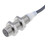 Omron Barrel-Style Inductive Proximity Sensor, M12 x 1, 4 mm Detection, PNP Output, 12 → 24 V, IP67