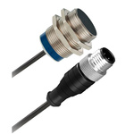 Telemecanique Sensors Inductive Barrel-Style Proximity Sensor, M30 x 1.5, 15 mm Detection, Discrete Output, 24 →