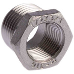 RS PRO Stainless Steel Hexagon Bush 1/2in R(T) Male x 3/8in G(P) Female 0.87in