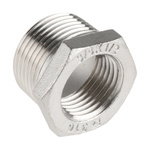 RS PRO Stainless Steel Hexagon Bush 3/4in R(T) Male x 1/2in G(P) Female 0.91in