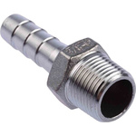 RS PRO Stainless Steel Hexagon Hose Nipple 3/8in R(T) Male Male 1.93in