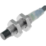 Omron Inductive Barrel-Style Proximity Sensor, M8 x 1, 4 mm Detection, PNP Output, 12 → 24 V dc, IP67