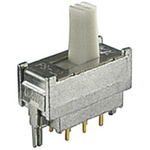 NKK Switches PCB Slide Switch DPDT Latching 100 mA @ 28 V ac/dc Slide