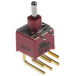 RS PRO Toggle Switch, PCB Mount, (On)-Off-(On), DPDT, Through Hole Terminal