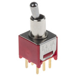 RS PRO Toggle Switch, PCB Mount, On-(On), DPDT, Through Hole Terminal