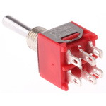RS PRO Toggle Switch, Panel Mount, On-On-On, DPDT, Solder Terminal