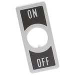 TE Connectivity On-Off Legend Plate for use with Toggle Switches