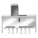KNITTER-SWITCH Panel Mount Slide Switch DPST On-On-On 350 mA @ 30 V dc Slide