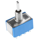 APEM Toggle Switch, Panel Mount, On-Off-On, 4PDT, Solder Terminal