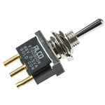 TE Connectivity Toggle Switch, Panel Mount, (On)-Off-(On), SPDT, Solder Terminal, 125V ac