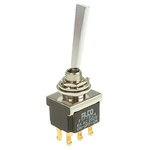 binder Toggle Switch, Panel Mount, On-Off-On, DPDT, Solder Terminal