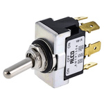 TE Connectivity Toggle Switch, Panel Mount, On-Off-On, DPDT, Tab Terminal