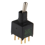 APEM Toggle Switch, PCB Mount, On-On, DPDT, Through Hole Terminal