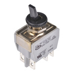 APEM Toggle Switch, Panel Mount, On-On, DPDT, Tab Terminal
