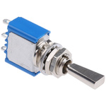 APEM Toggle Switch, Panel Mount, On-Off-(On), SPST, Solder Terminal