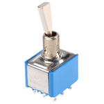APEM Toggle Switch, Panel Mount, On-On, 3PDT, Solder Terminal