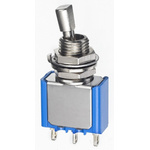APEM Toggle Switch, Panel Mount, On-On, SPDT, Solder Lug Terminal, 30V dc