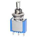 APEM Toggle Switch, Panel Mount, On-Off-On, SPDT, Solder Lug Terminal, 30V dc