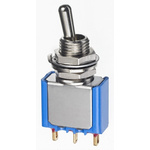 APEM Toggle Switch, Panel Mount, (On)-Off-(On), SPDT, Solder Lug Terminal, 20V ac/dc